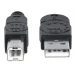 Manhattan 337779 cable USB 5 m USB 2.0 USB A USB B Negro